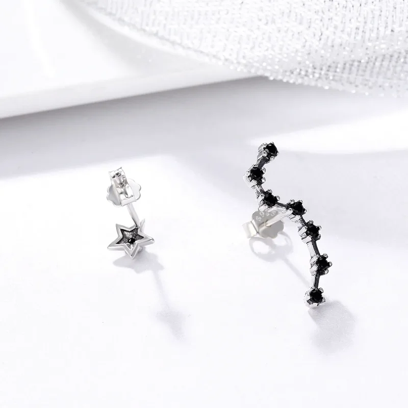 (image for) Pandora Style Silver Big Dipper Stud Earrings - SCE166 - View 5