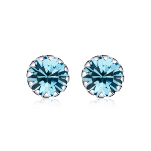 (image for) Pandora Style Silver Birthstone December Stud Earrings - SCE862-12