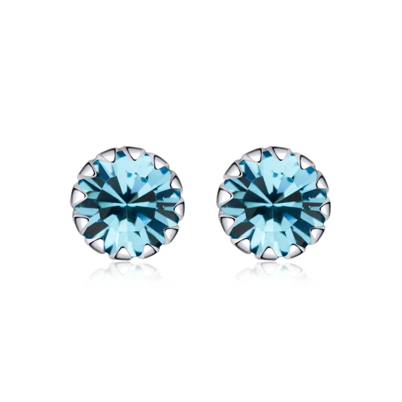 (image for) Pandora Style Silver Birthstone December Stud Earrings - SCE862-12