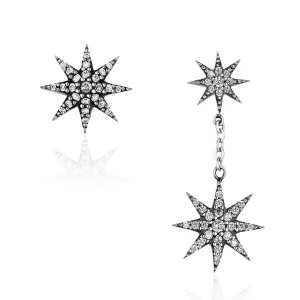 Pandora Style Silver Bright Stars Stud Earrings - SCE108 (image for) Pandora Style Silver Bright Stars Stud Earrings - SCE108
