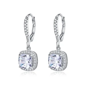 (image for) Pandora Style Silver Bright Time Hanging Earrings - SCE520-1