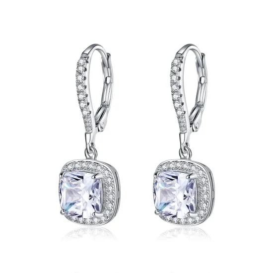 (image for) Pandora Style Silver Bright Time Hanging Earrings - SCE520-1