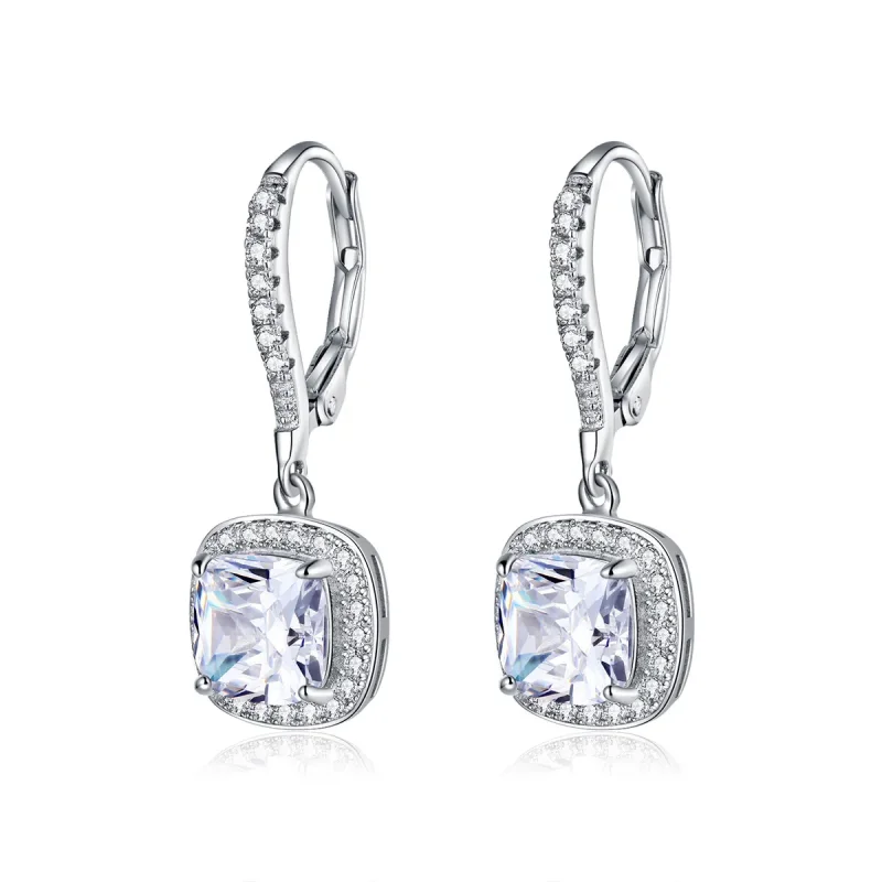 (image for) Pandora Style Silver Bright Time Hanging Earrings - SCE520-1