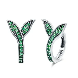 Pandora Style Silver Buds of Spring Hoop Earrings - SCE295 (image for) Pandora Style Silver Buds of Spring Hoop Earrings - SCE295