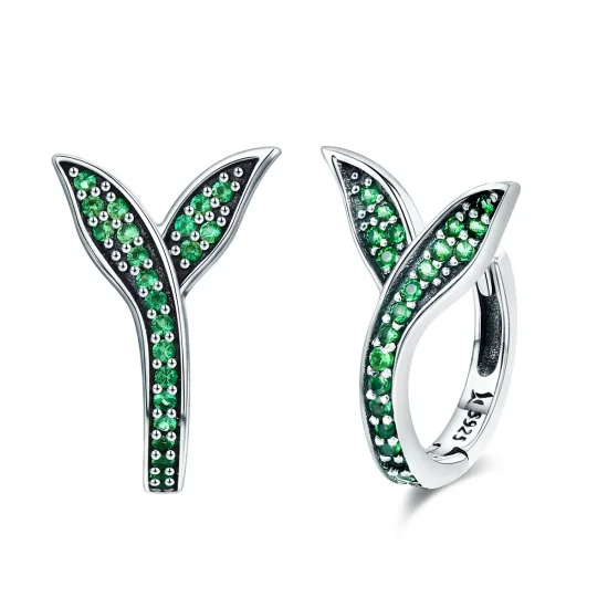 (image for) Pandora Style Silver Buds of Spring Hoop Earrings - SCE295