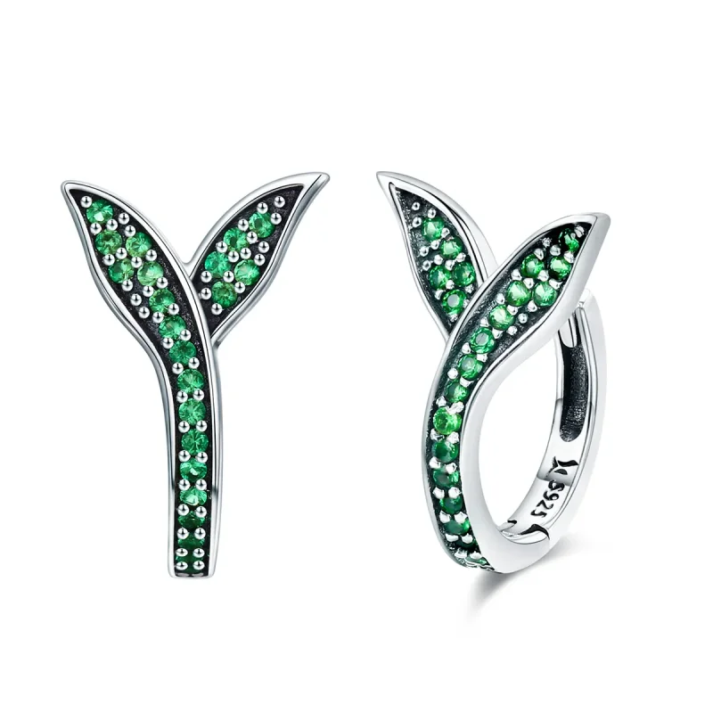 (image for) Pandora Style Silver Buds of Spring Hoop Earrings - SCE295