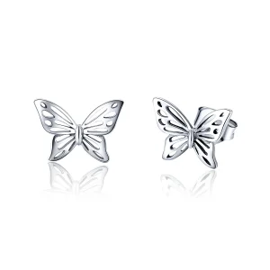 (image for) Pandora Style Silver Butterfly Dream Stud Earrings - SCE452