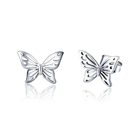 (image for) Pandora Style Silver Butterfly Dream Stud Earrings - SCE452