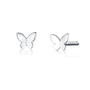 (image for) Pandora Style Silver Butterfly Stud Earrings - SCE775