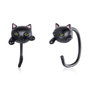 (image for) Pandora Style Silver Cat Stud Earrings - SCE1125