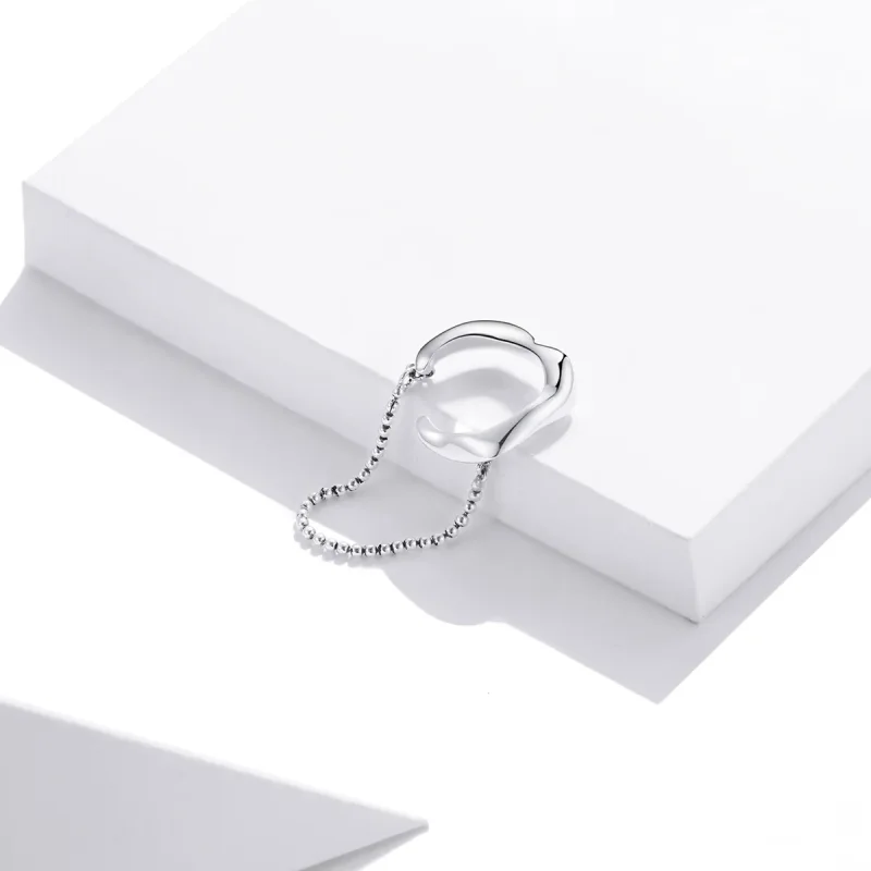 (image for) Pandora Style Silver Chain Dangle Earrings - SCE1120 - View 4