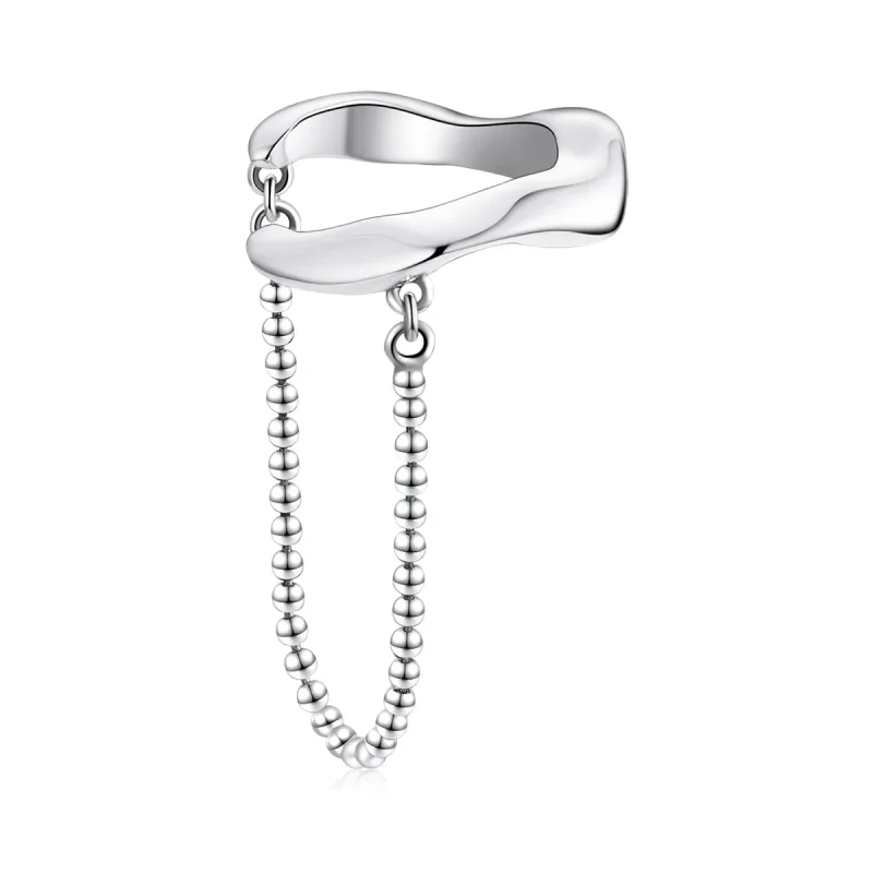 (image for) Pandora Style Silver Chain Dangle Earrings - SCE1120