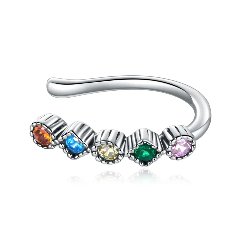 (image for) Pandora Style Silver Colorful Ear clip - SCE1064