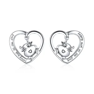 (image for) Pandora Style Silver Cute Cow Stud Earrings - SCE984