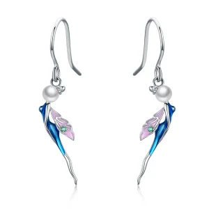 (image for) Pandora Style Silver Cute Fairy Hanging Earrings - SCE378