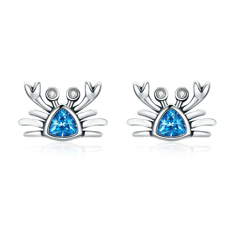 (image for) Pandora Style Silver Cute Little Crab Stud Earrings - SCE413