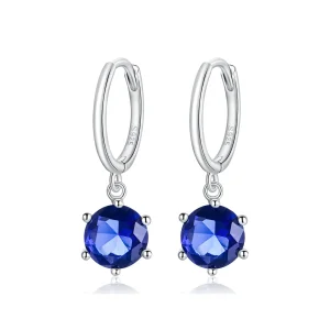 (image for) Pandora Style Silver Cz Dangle Earrings - SCE1020-BU