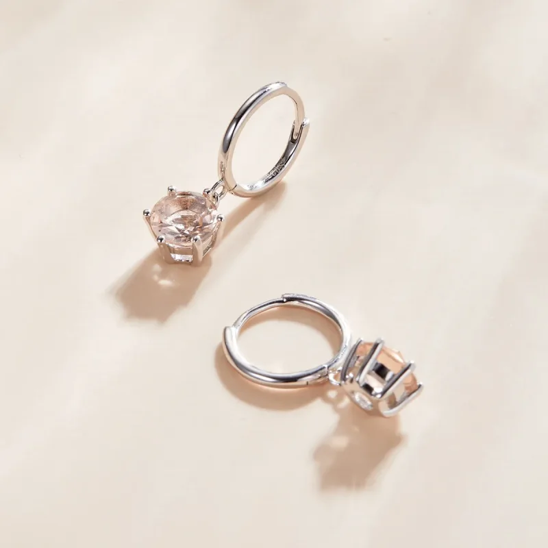 (image for) Pandora Style Silver Cz Dangle Earrings - SCE1020-CG - View 2
