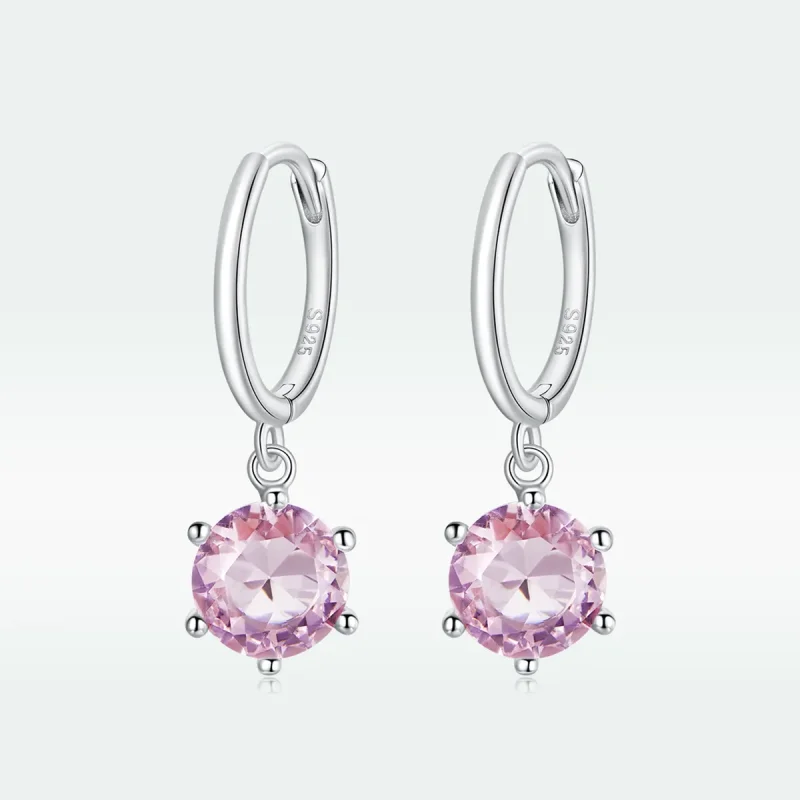 (image for) Pandora Style Silver Cz Dangle Earrings - SCE1020-PK - View 5