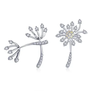 Pandora Style Silver Dandelion Love Stud Earrings - SCE506 (image for) Pandora Style Silver Dandelion Love Stud Earrings - SCE506