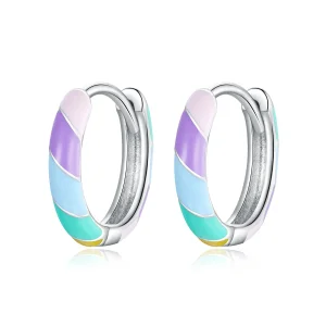 (image for) Pandora Style Silver Dazzle Hoop Earrings - SCE1085
