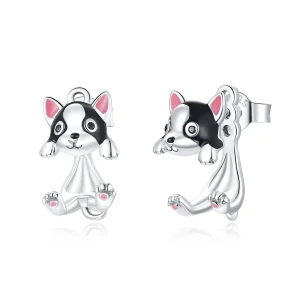 (image for) Pandora Style Silver Dog Stud Earrings - SCE978
