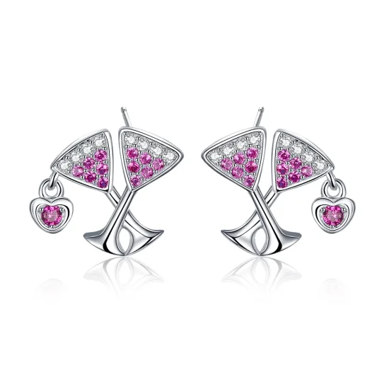 (image for) Pandora Style Silver Drink Wedlock Stud Earrings - SCE571