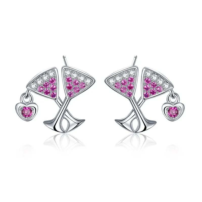 (image for) Pandora Style Silver Drink Wedlock Stud Earrings - SCE571