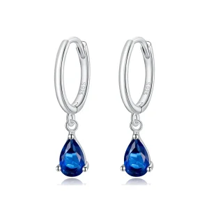 (image for) Pandora Style Silver Drop Dangle Earrings - SCE1018-BU