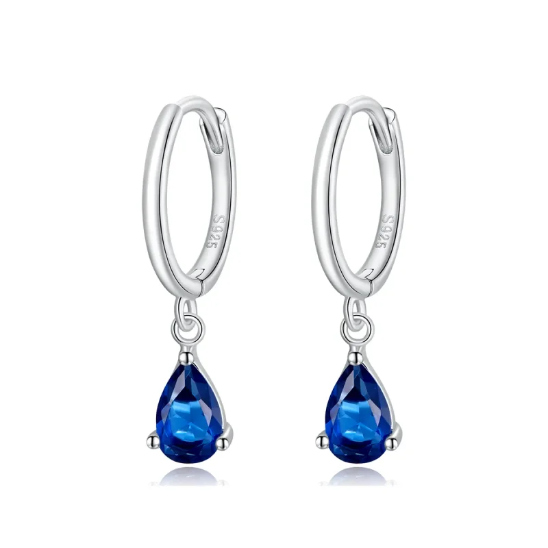 (image for) Pandora Style Silver Drop Dangle Earrings - SCE1018-BU