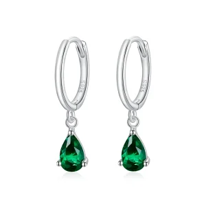(image for) Pandora Style Silver Drop Dangle Earrings - SCE1018-GN