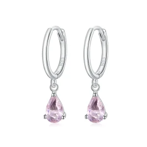 (image for) Pandora Style Silver Drop Dangle Earrings - SCE1018-PK