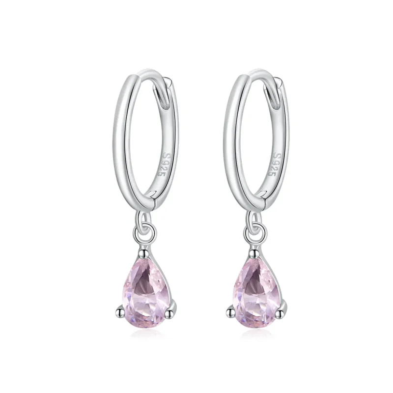 (image for) Pandora Style Silver Drop Dangle Earrings - SCE1018-PK