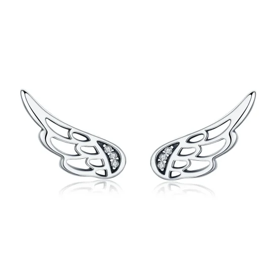 (image for) Pandora Style Silver Elf Wings Stud Earrings - SCE343