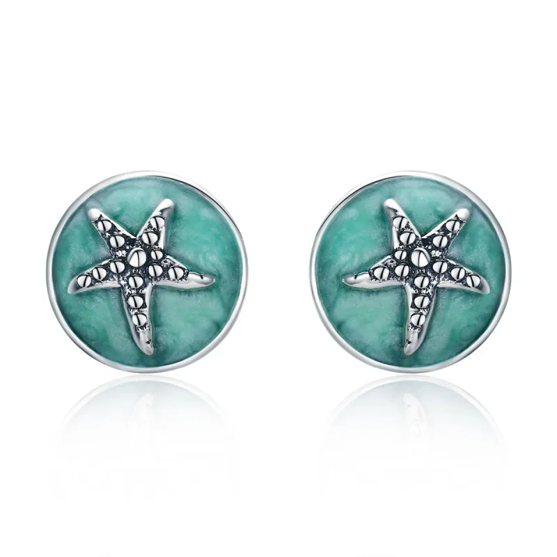 (image for) Pandora Style Silver Fantasy Starfish Stud Earrings - SCE205