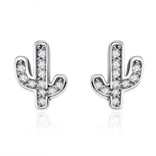 (image for) Pandora Style Silver Fresh Cactus Stud Earrings - SCE286