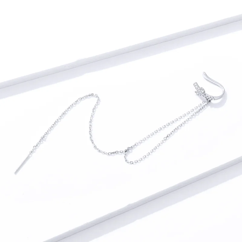 (image for) Pandora Style Silver Fresh Grass Dangle Earrings - BSE363 - View 2