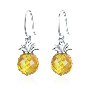 (image for) Pandora Style Silver Fresh Pineapple Hanging Earrings - SCE265