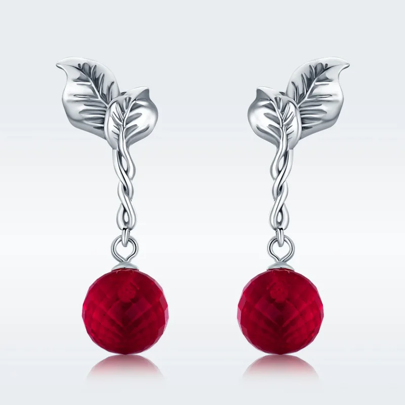 (image for) Pandora Style Silver Fruit of Passion Hanging Earrings - SCE356 - View 3