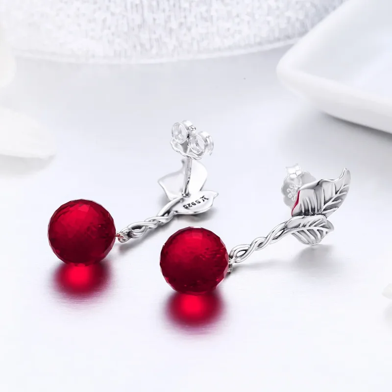 (image for) Pandora Style Silver Fruit of Passion Hanging Earrings - SCE356 - View 6
