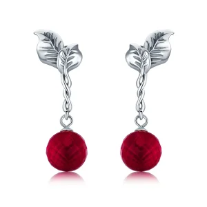 (image for) Pandora Style Silver Fruit of Passion Hanging Earrings - SCE356