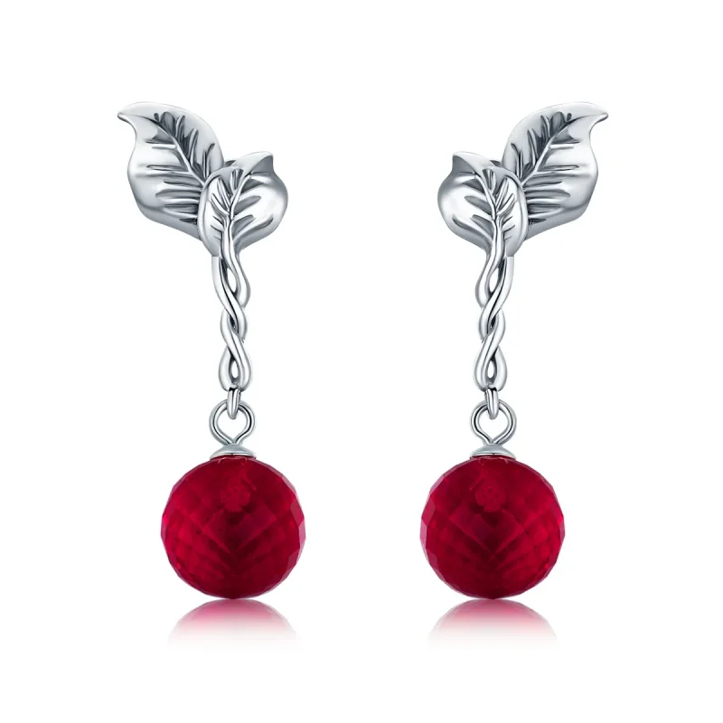 (image for) Pandora Style Silver Fruit of Passion Hanging Earrings - SCE356