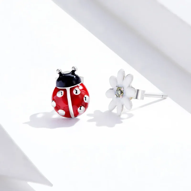 (image for) Pandora Style Silver Garden Elves Stud Earrings - SCE917 - View 3