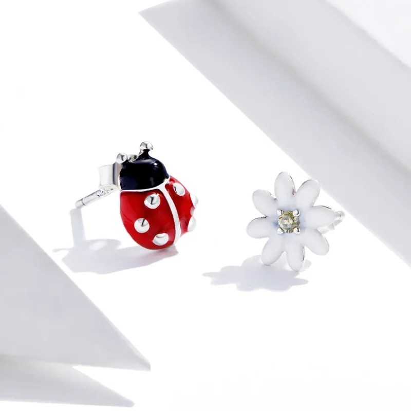 (image for) Pandora Style Silver Garden Elves Stud Earrings - SCE917 - View 4