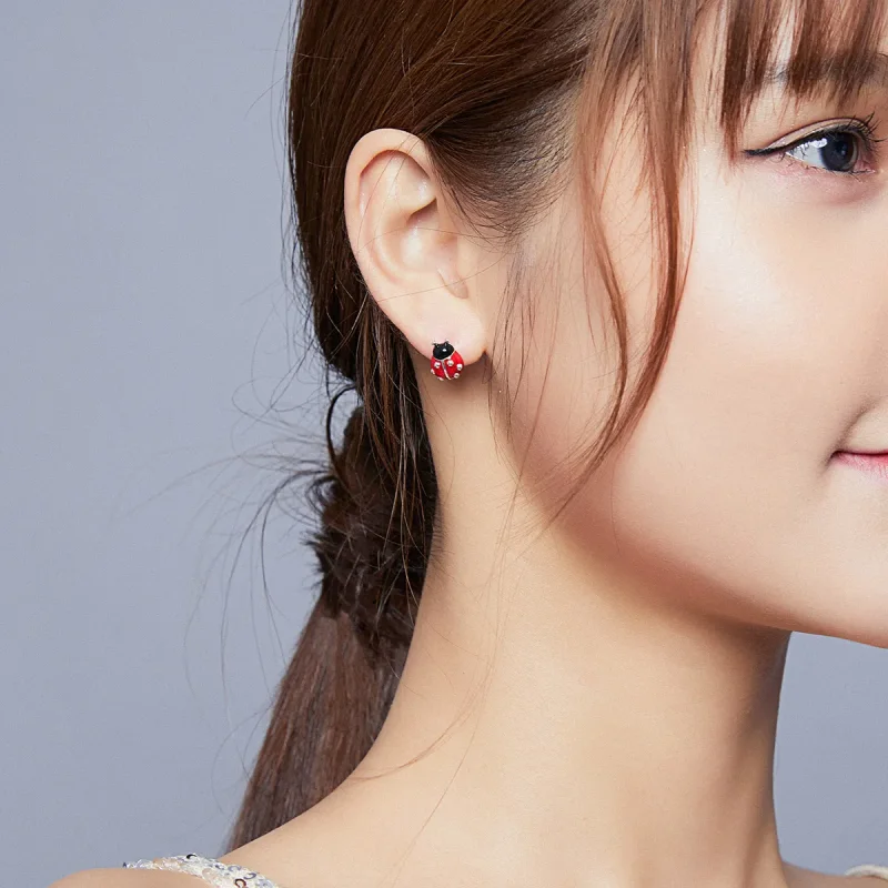 (image for) Pandora Style Silver Garden Elves Stud Earrings - SCE917 - View 8