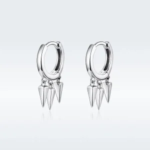 (image for) Pandora Style Silver Geometric Dangle Earrings - SCE779