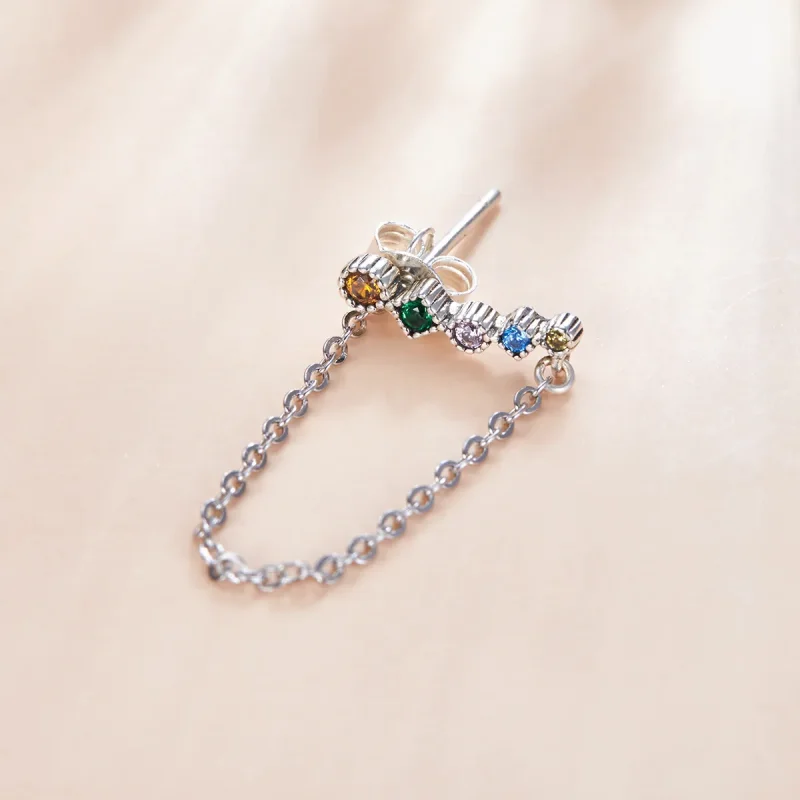 (image for) Pandora Style Silver Goddess Dangle Earrings - SCE1067 - View 2