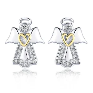 (image for) Pandora Style Silver & Gold-Plated Meteor Stud Earrings - SCE476
