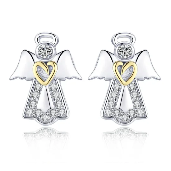 (image for) Pandora Style Silver & Gold-Plated Meteor Stud Earrings - SCE476