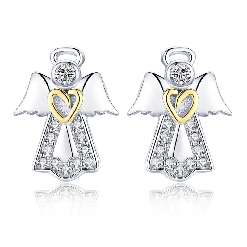 (image for) Pandora Style Silver & Gold-Plated Meteor Stud Earrings - SCE476